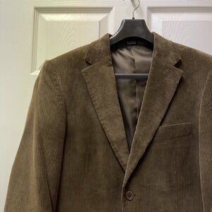 Meeting‎ Street Men's Size 44R Brown Sport Coat Blazer Corduroy Jacket Cotton